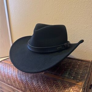 Pendleton Black Wool Outback Hat size S/M (6 7/8 - 7 )